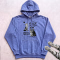 Born to Dilly Dally, Forced to Lock In Cat Hoodie - Flo Blue