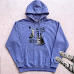 Born to Dilly Dally, Forced to Lock In Cat Hoodie - Flo Blue