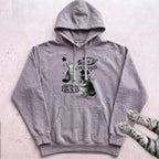 Born to Dilly Dally, Forced to Lock In Cat Hoodie - Grey