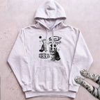 Born to Dilly Dally, Forced to Lock In Cat Hoodie - White