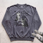 Born to Dilly Dally, Forced to Lock In Cat Sweatshirt - Pepper