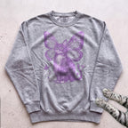 Butterfly Cat Sweatshirt - Grey