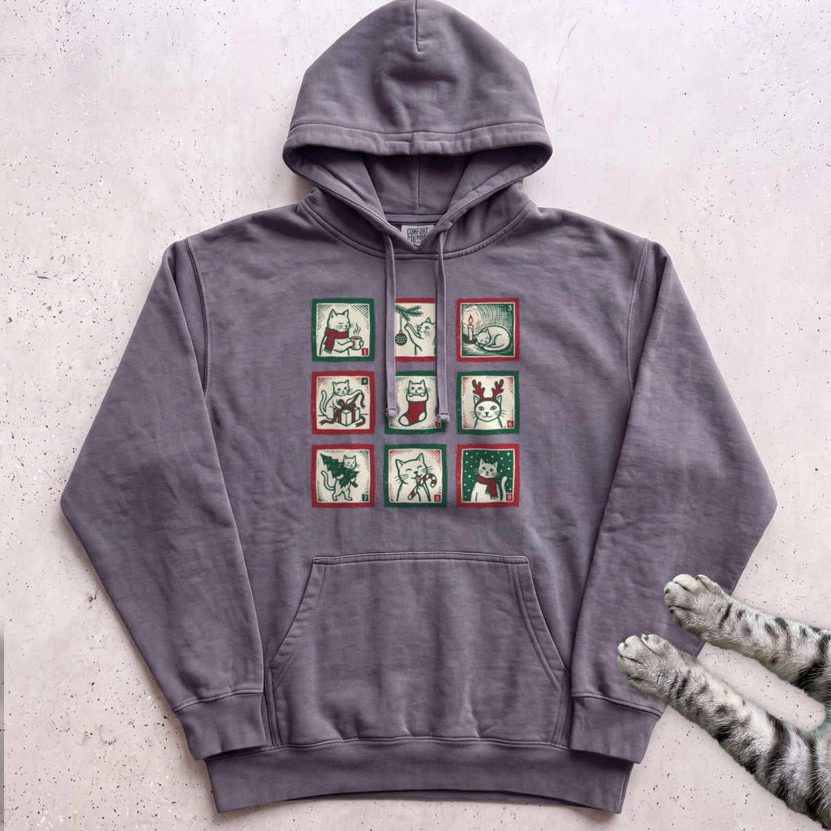 Cat Advent Windows Hoodie - Pepper