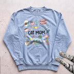 Cat Care Cat Mom Sweatshirt - Chambray