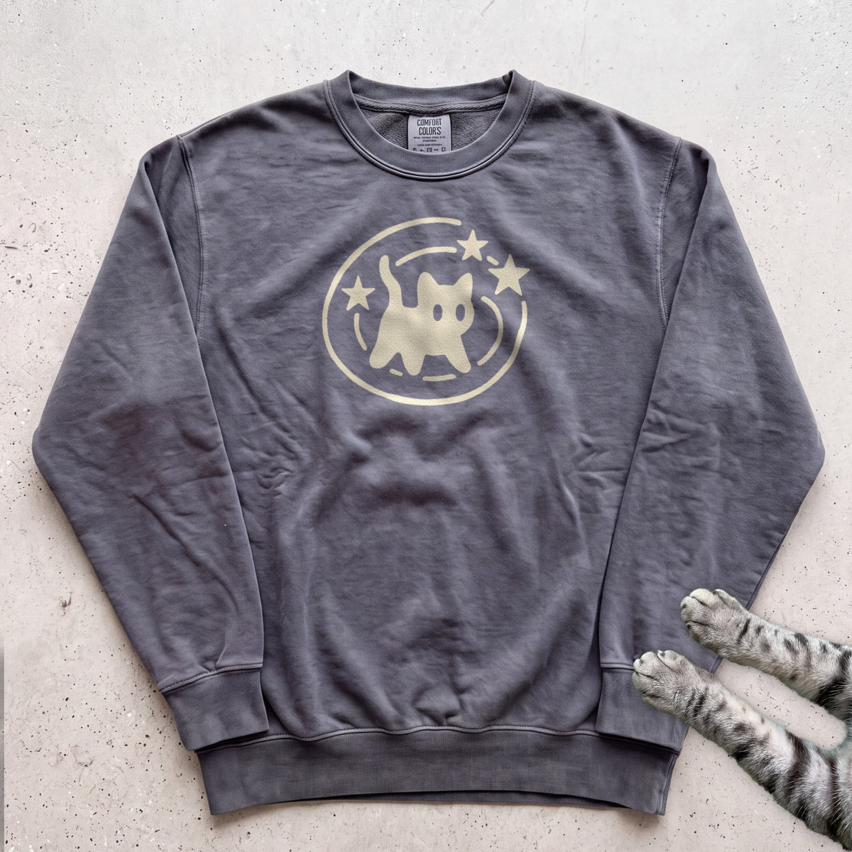 Retro Space Cat Sweatshirt - Pepper