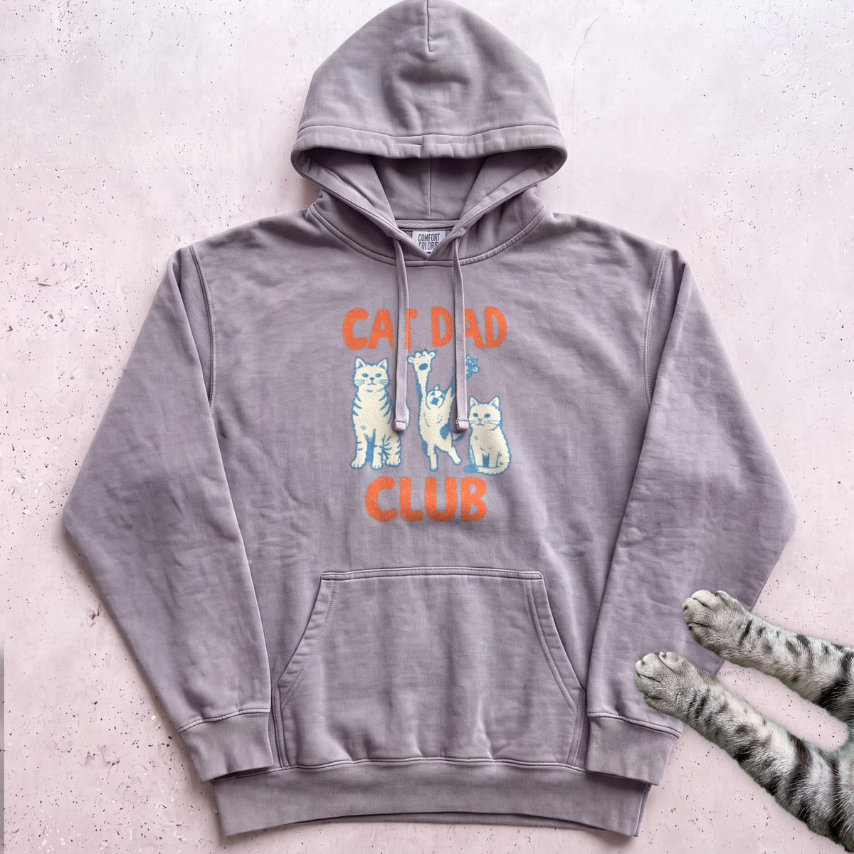 Cat Dad Club Hoodie - Grey