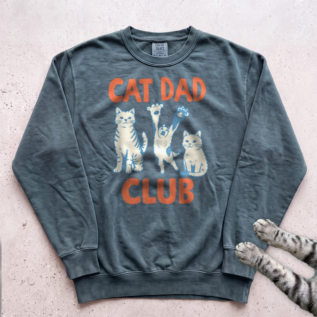 Cat Dad Club Sweatshirt - Blue Spruce