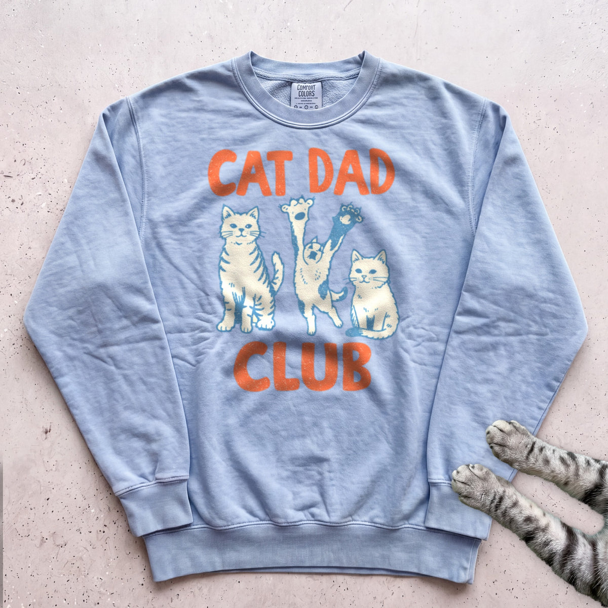 Cat Dad Club Sweatshirt - Chambray