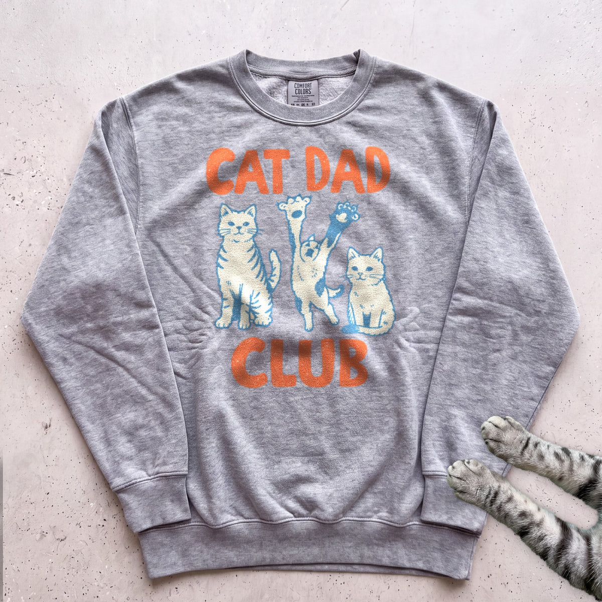 Cat Dad Club Sweatshirt - Grey