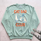 Cat Dad Club Sweatshirt - Light Green