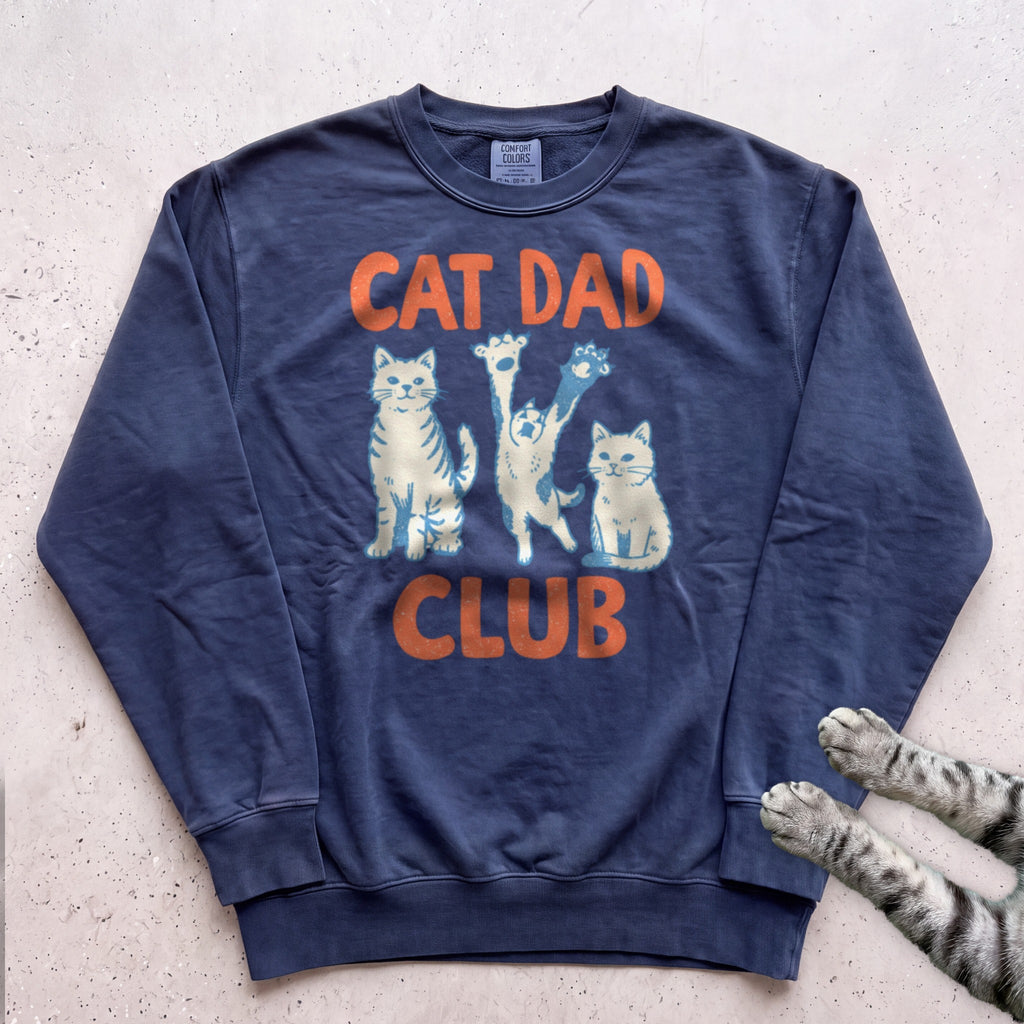 Cat Dad Club Sweatshirt - True Navy