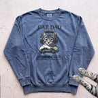 Cat Dad Gamer Club Sweatshirt - Blue Jean