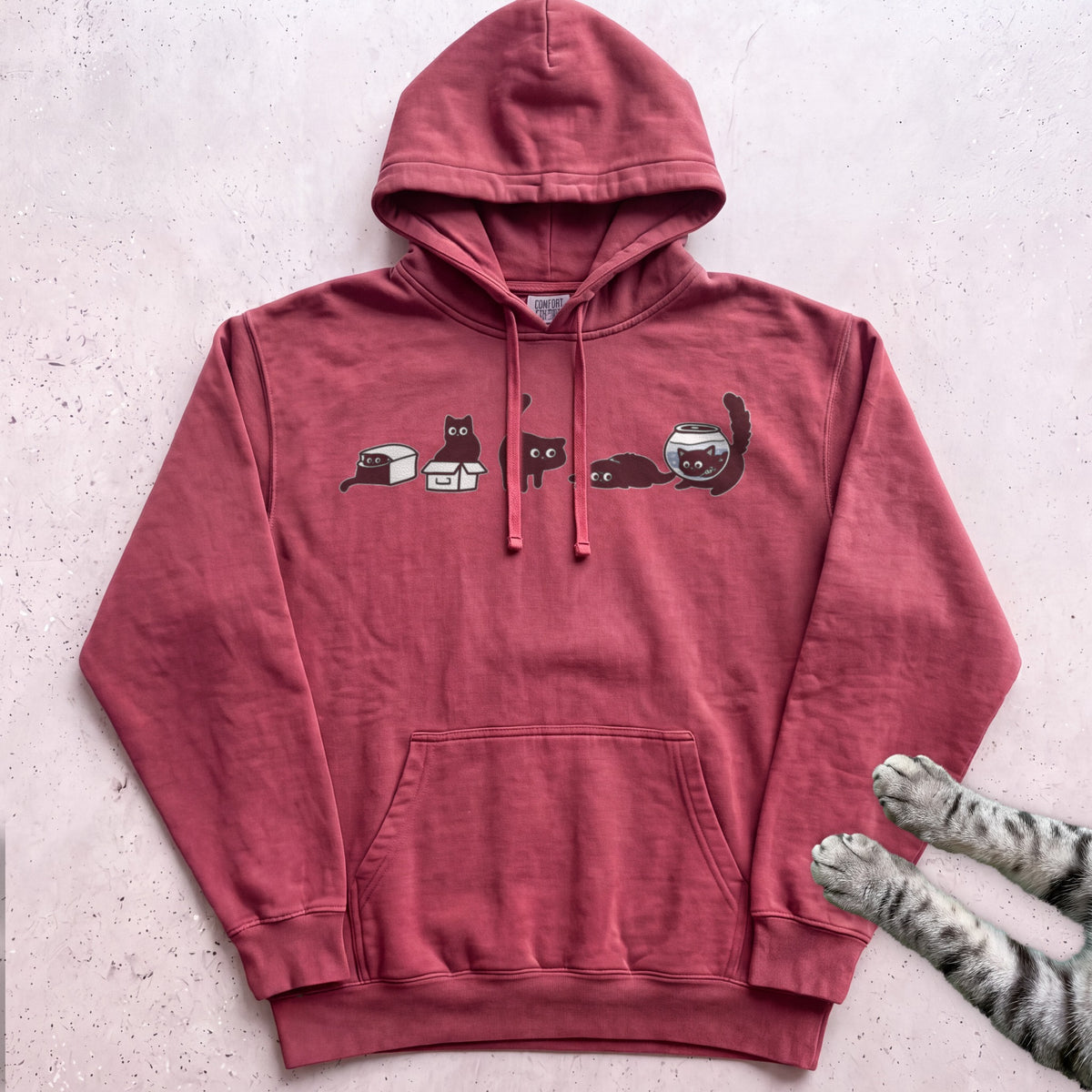 Cat Evolution Hoodie - Crimson