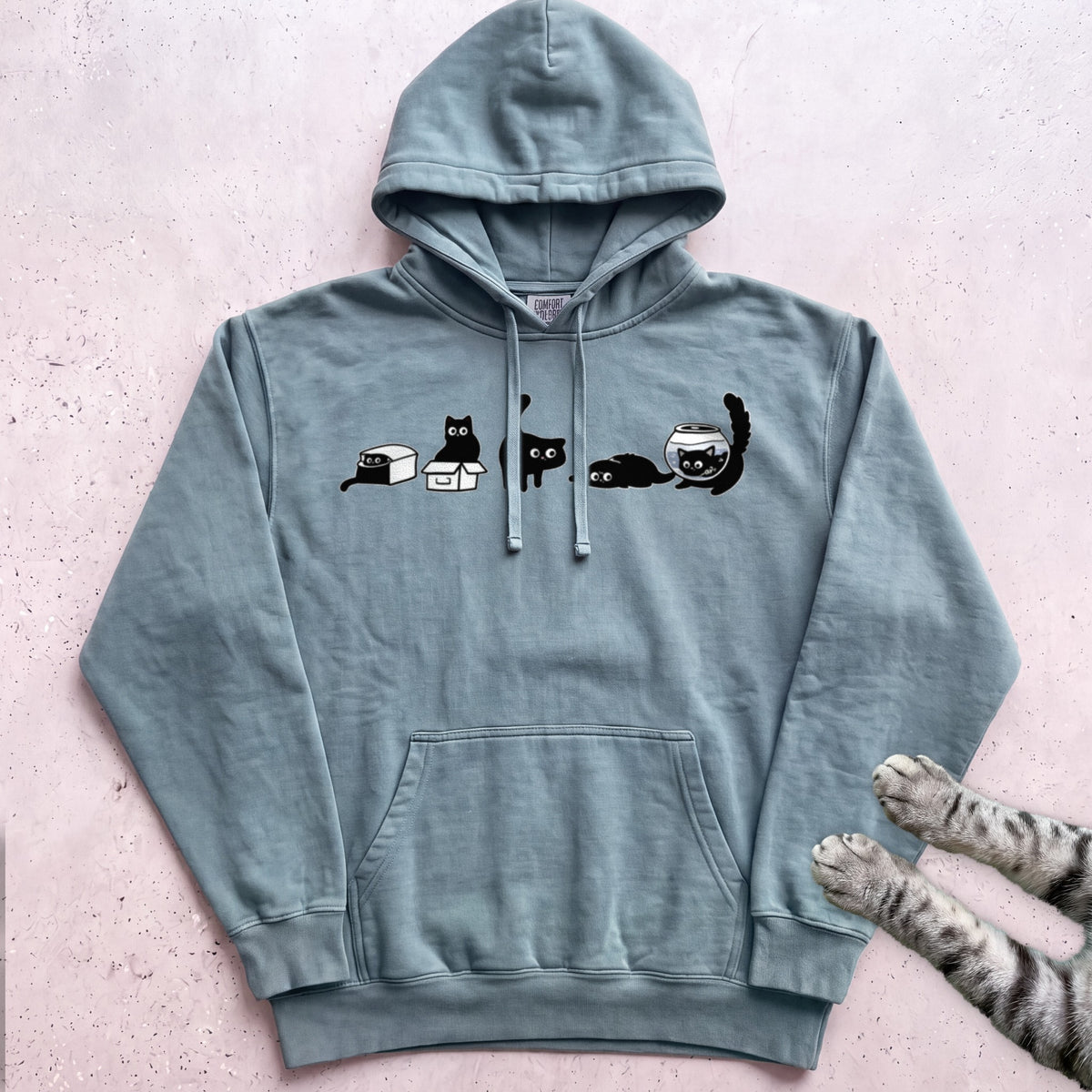 Cat Evolution Hoodie - Seafoam