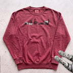 Cat Evolution Sweatshirt - Crimson