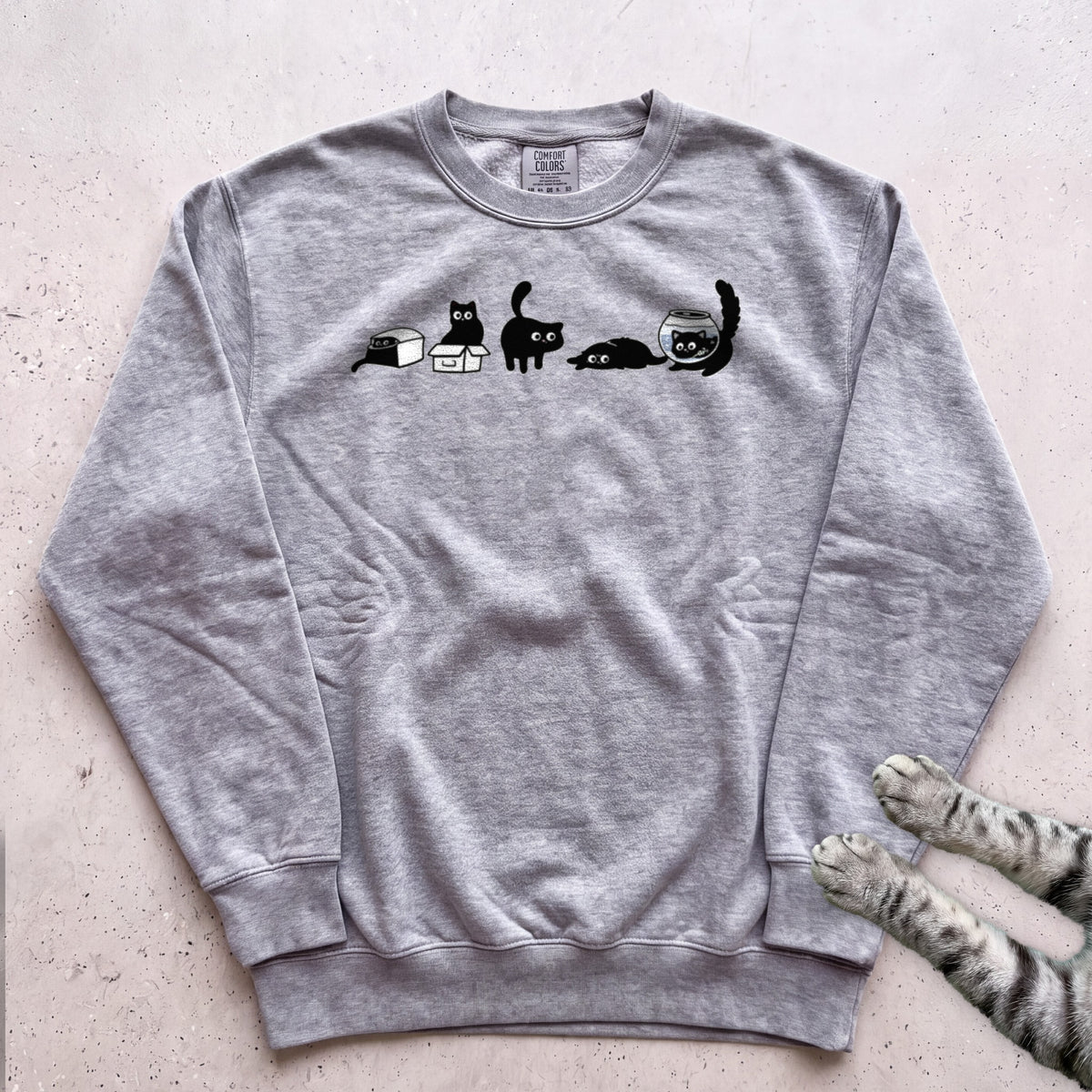Cat Evolution Sweatshirt - Grey
