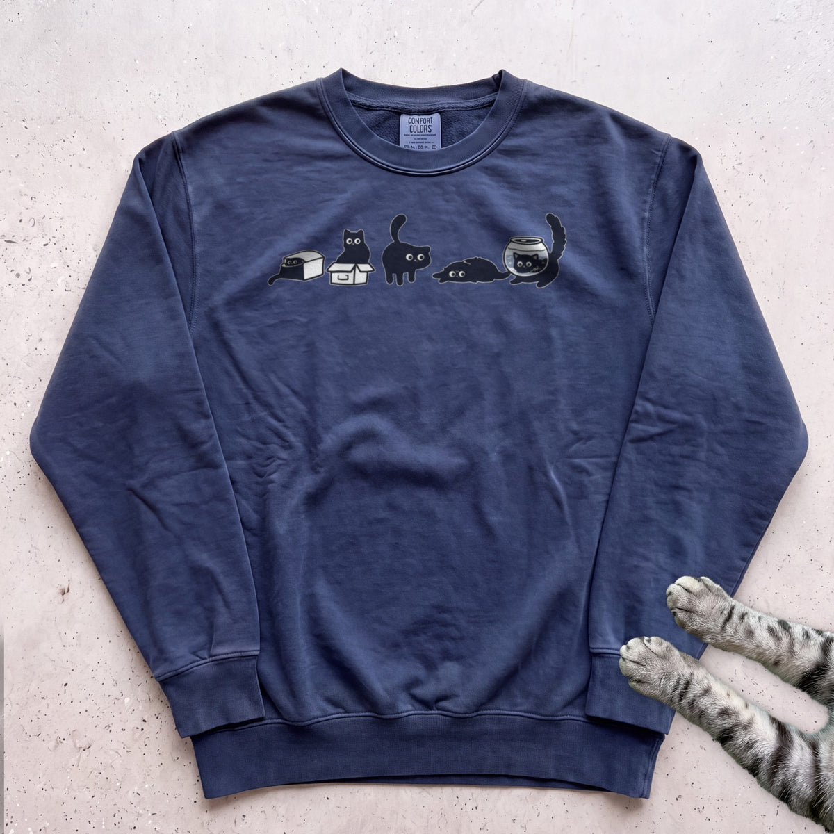 Cat Evolution Sweatshirt - True Navy