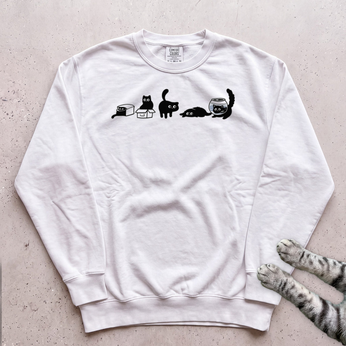 Cat Evolution Sweatshirt - White