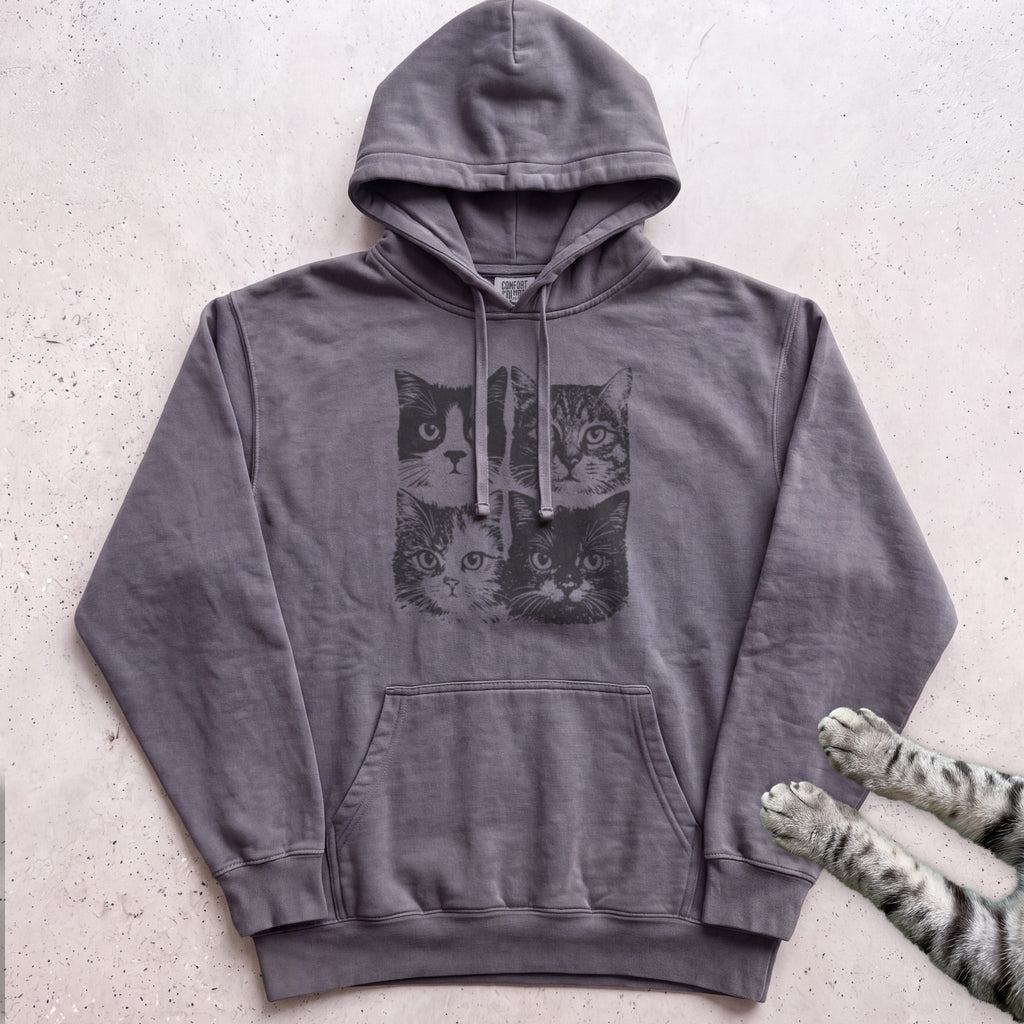 Cat Faces Hoodie - Pepper
