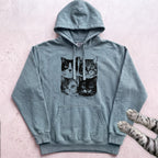 Cat Faces Hoodie - Seafoam