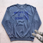 Meow's It Going Cat Sweatshirt - Blue Jean