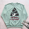 Cat Hair Is My Tinsel Sweatshirt - Light Green