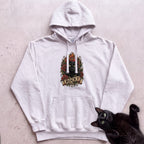 Cat Heart Tattoo Hoodie — Personalized Custom Cat Graphic Hoodie - White