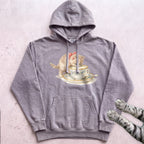 Cat in Teacup Hoodie - Grey