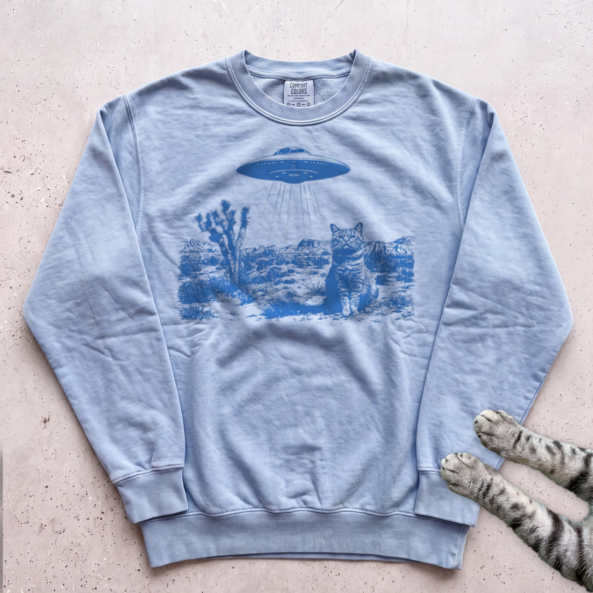 Cat In The Desert Sweatshirt - Chambray