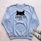 Cat "Judging You Silently" Sweatshirt - Chambray