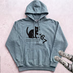 Cat Knocks 67 Off Table Hoodie - Seafoam