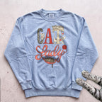 Cat Lady Sweatshirt — Cute Retro Cat Illustration Sweatshirt - Chambray
