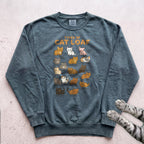 Cat Loaf Chart Sweatshirt - Blue Spruce