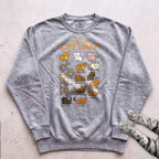 Cat Loaf Chart Sweatshirt - Grey