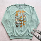 Cat Loaf Chart Sweatshirt - Light Green