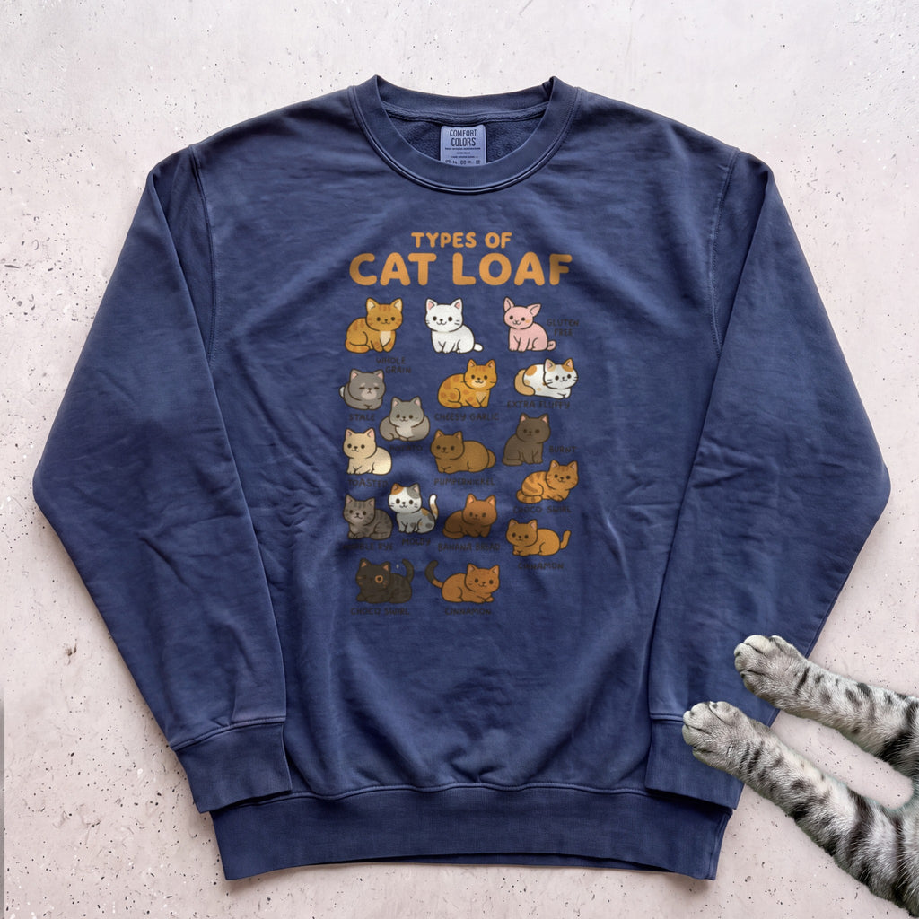 Cat Loaf Chart Sweatshirt - True Navy