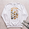 Cat Loaf Chart Sweatshirt - White