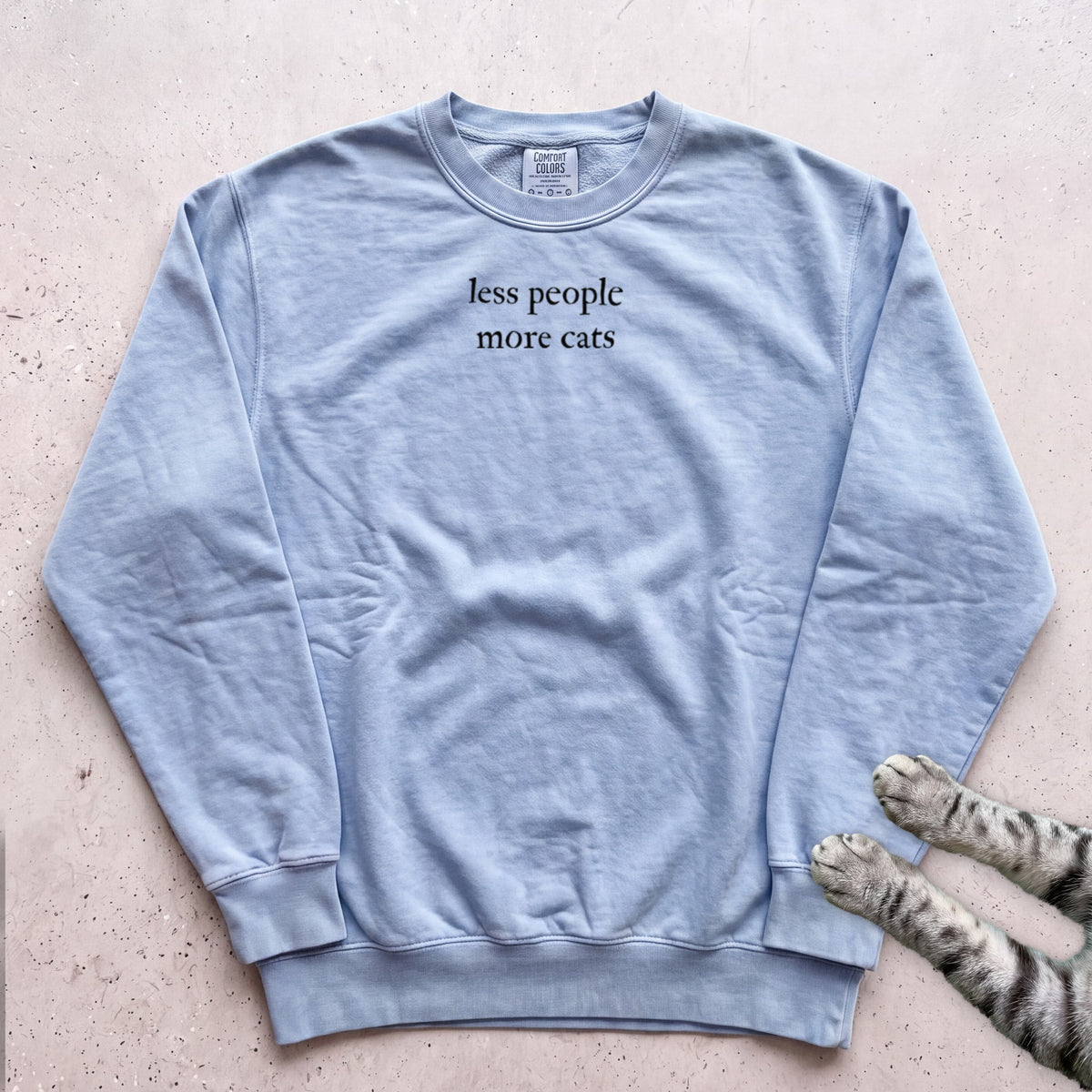Less People More Cats Sweatshirt - Chambray