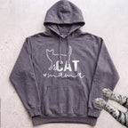 Cat Mama Line Art Hoodie - Pepper
