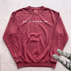 Cat Mama Script Sweatshirt - Crimson