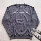 Cat Mama Script Sweatshirt - Pepper