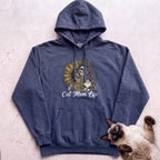 Cat Mom Life Personalized Cat Hoodie - True Navy