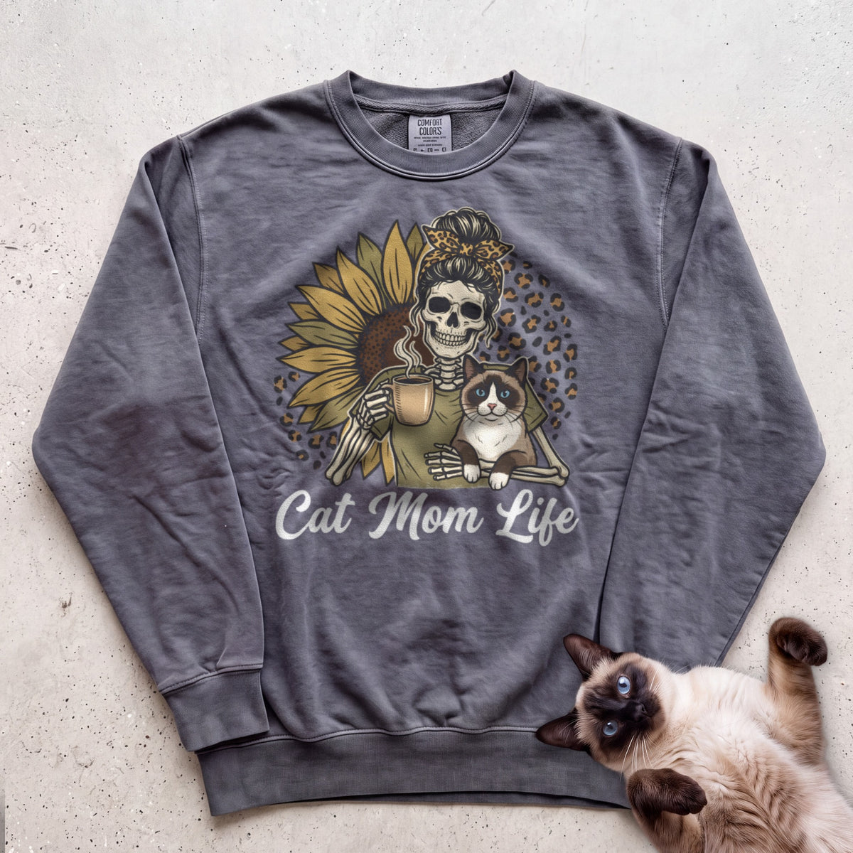 Cat Mom Life Personalized Cat Sweatshirt - Pepper