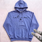 Cat Mom Paw Hoodie - Flo Blue