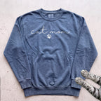 Cat Mom Paw Sweatshirt - Blue Jean