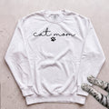 Cat Mom Paw Sweatshirt - White
