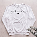 Cat Mom Paw Sweatshirt - White