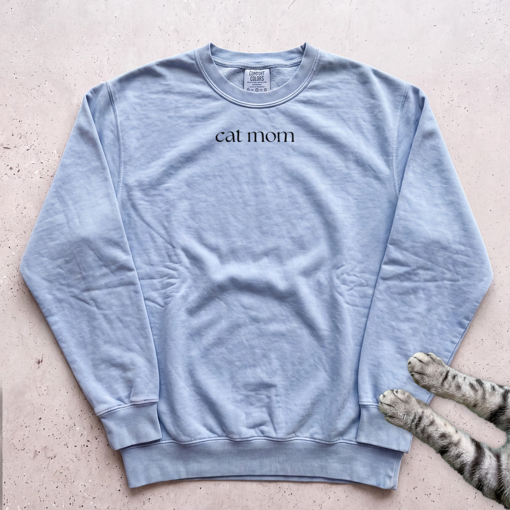 Cat Mom Sweatshirt - Chambray
