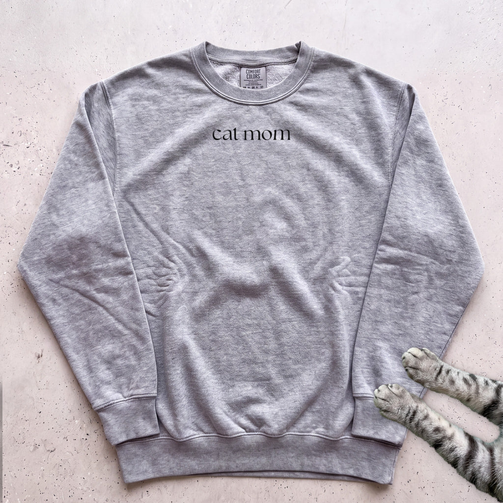 Cat Mom Sweatshirt - Grey