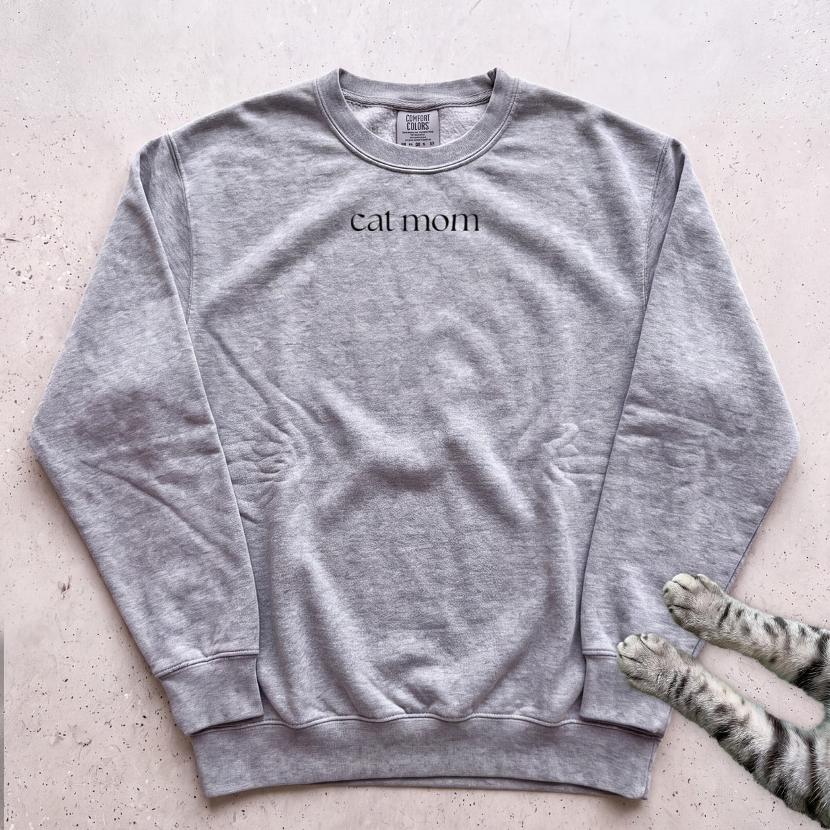 Cat Mom Sweatshirt - Grey